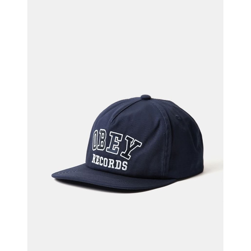 Obey Records 5 Panel Cap – Mild Navy
