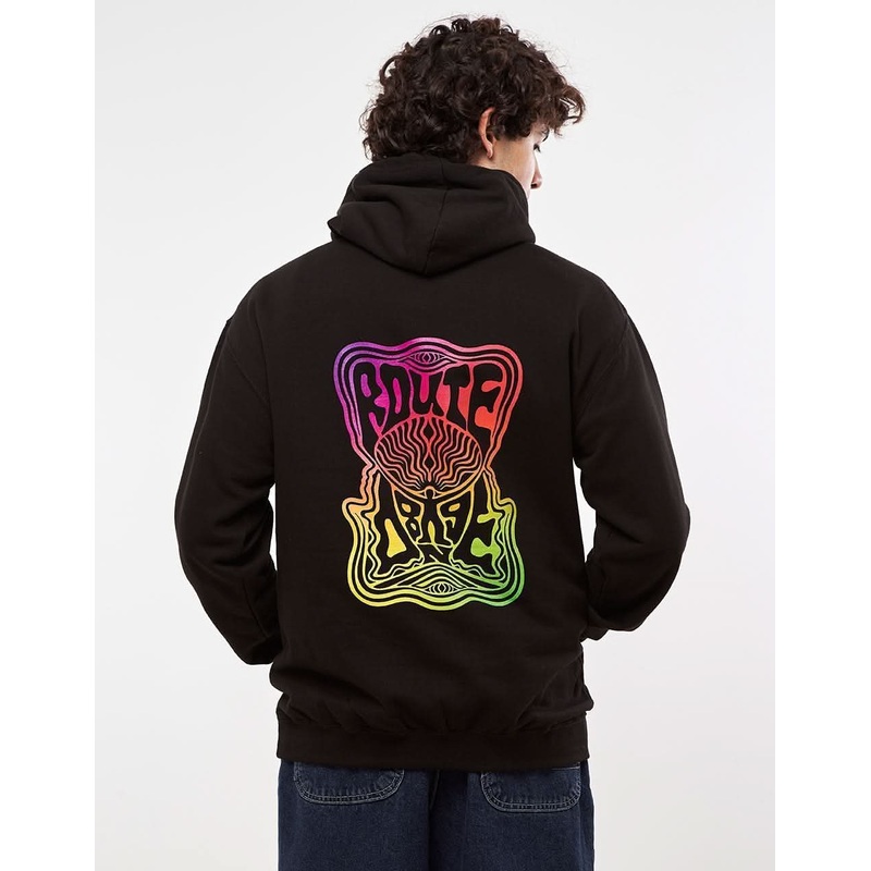 Route One Mind Power Pullover Hoodie – Deep Black