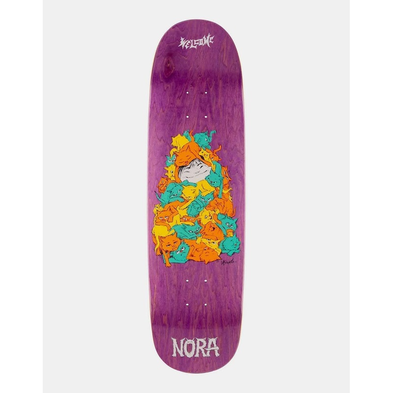 Welcome Nora Purr Pile on Sphynx Skateboard Deck – 8.8″