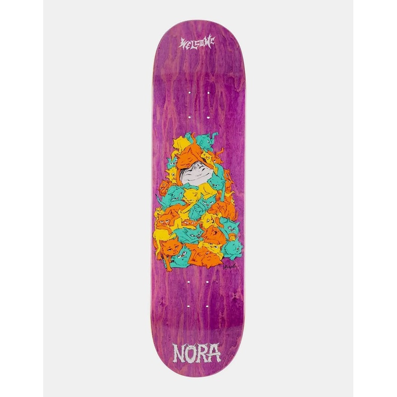Welcome Nora Purr Pile Skateboard Deck – 8.25″