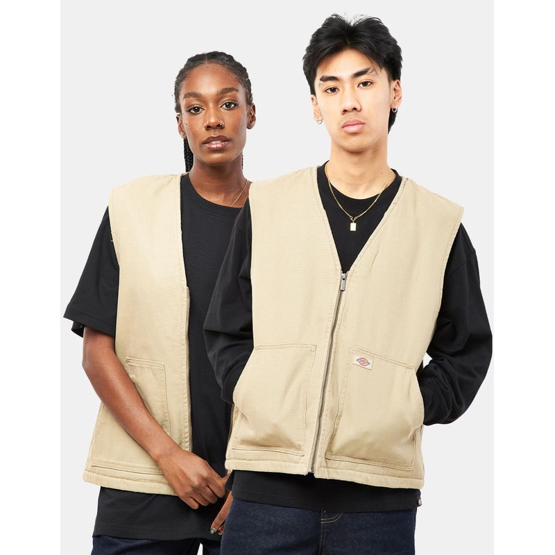Dickies Duck Canvas Summer Vest – Stone Washed Desert Sand
