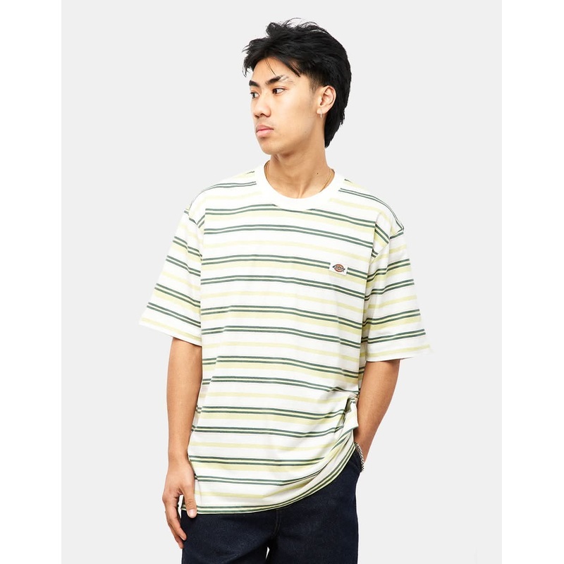 Dickies Glade Spring Striped T-Shirt – Horizontal Stripe White