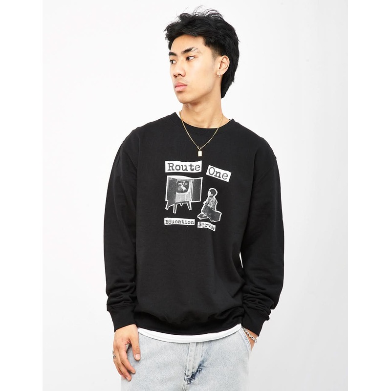 Route One Education Service Sweatshirt – Deep Black