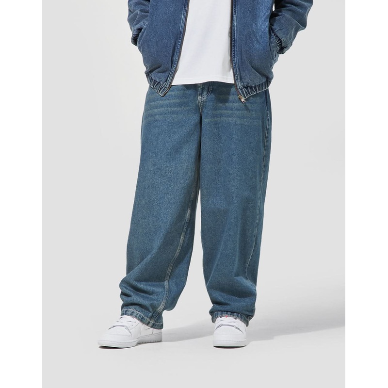 Route One Super Baggy Denim Jeans – Light Wash