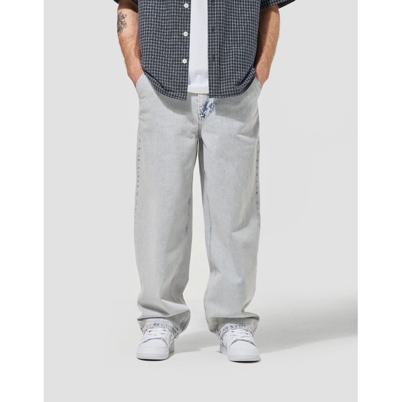 Route One Super Baggy Denim Jeans – Stone Wash
