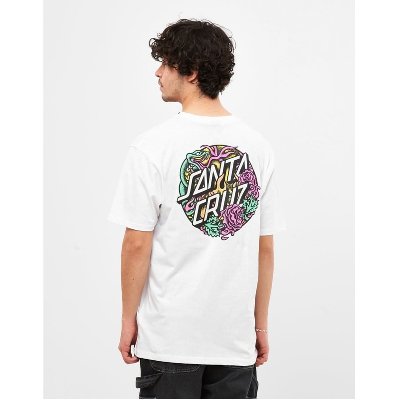 Santa Cruz Dressen Rose Crew Two UK EXCLUSIVE T- Shirt – White
