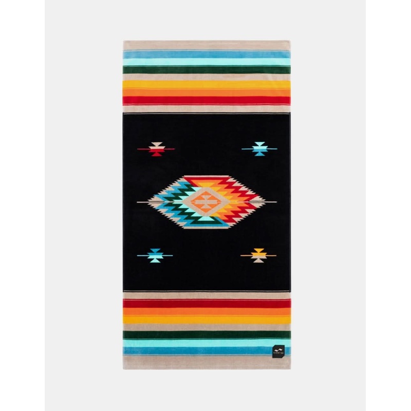 Slowtide Valen Black Beach Towel – Black