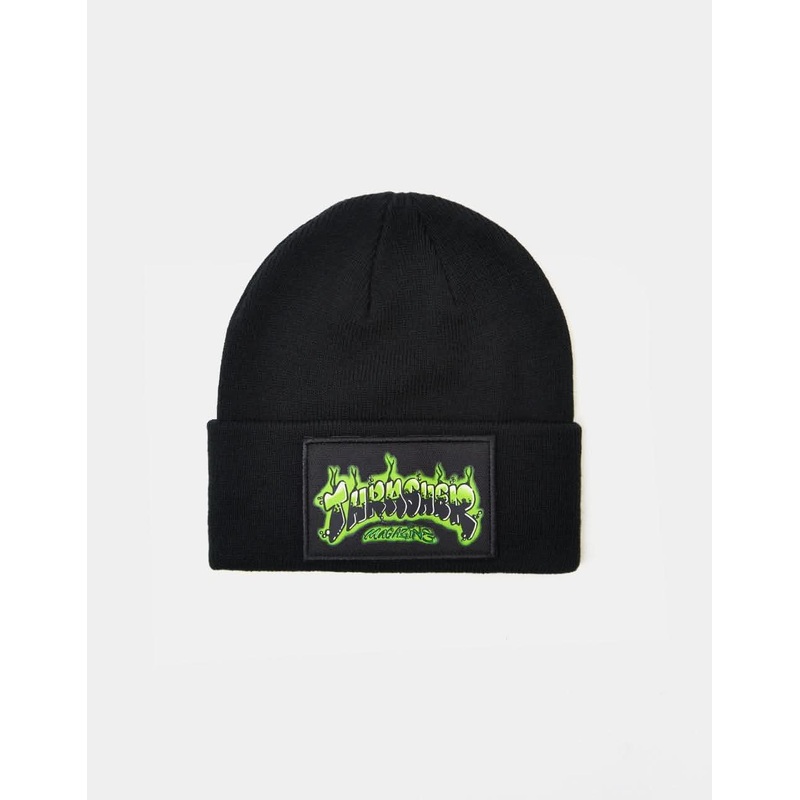 Thrasher Airbrush Patch Beanie – Black
