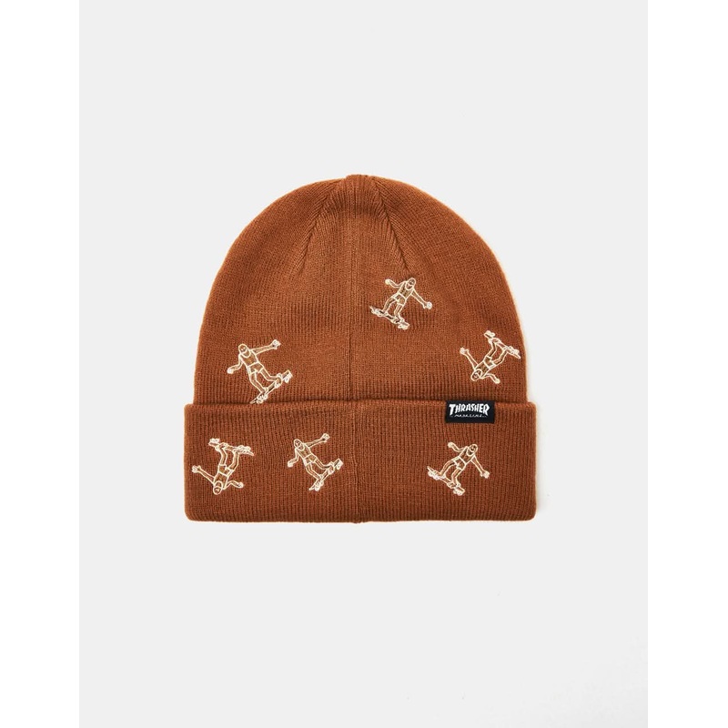 Thrasher Gonz Pattern Beanie – Brown