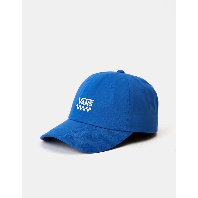 Vans Checked Curved Bill Jockey Cap – True Blue
