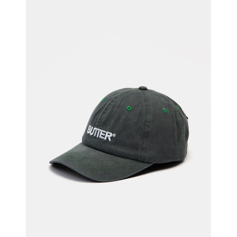Butter Goods Rounded Logo 6 Panel Cap – Black