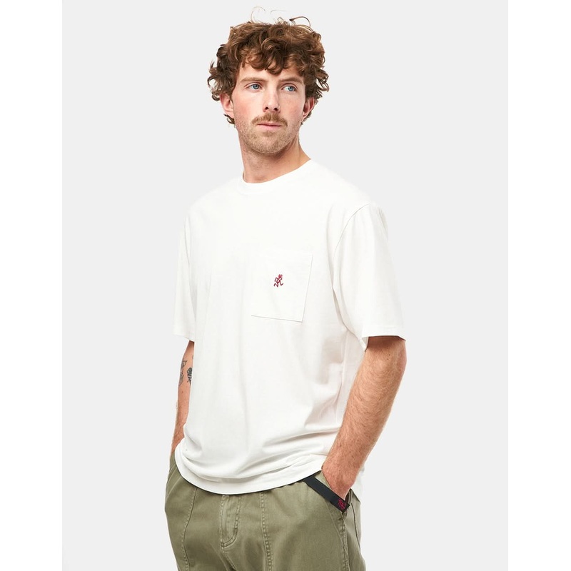 Gramicci One Point Logo Pocket T-Shirt – White
