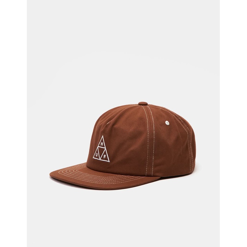 HUF Triple Triangle Snapback Cap – Light Brown/White