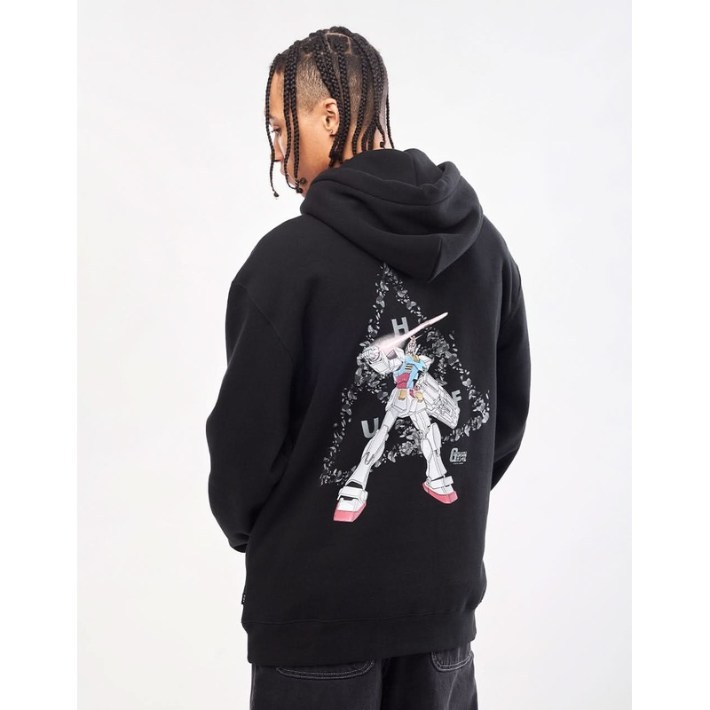 HUF x Mobile Suit Gundam Triple Triangle EXCLUSIVE Pullover Hoodie – Black