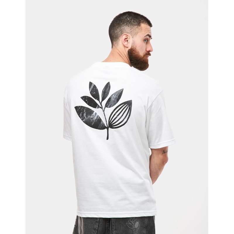 Magenta Marble T-Shirt – White