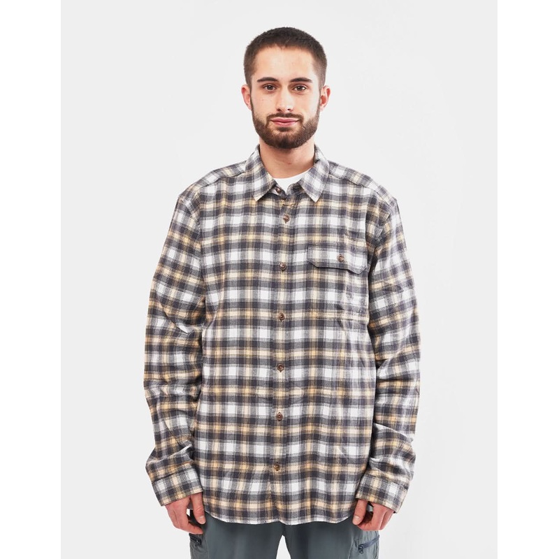 Patagonia Lightweight L/S Fjord Flannel Shirt – Beach Day: Sandy Melon