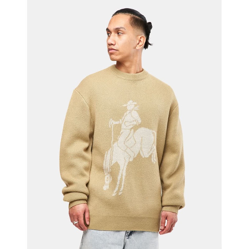 Route One Rodeo Knitted Sweater – Wheat/Natural