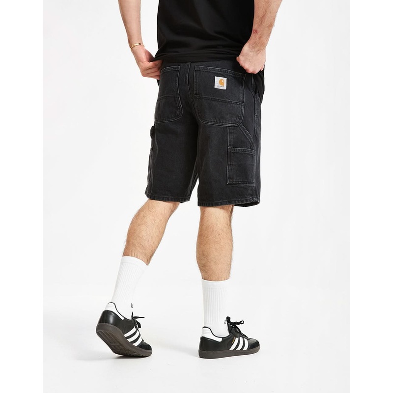 Carhartt WIP Single Knee Shorts – Black (Stone Washed)