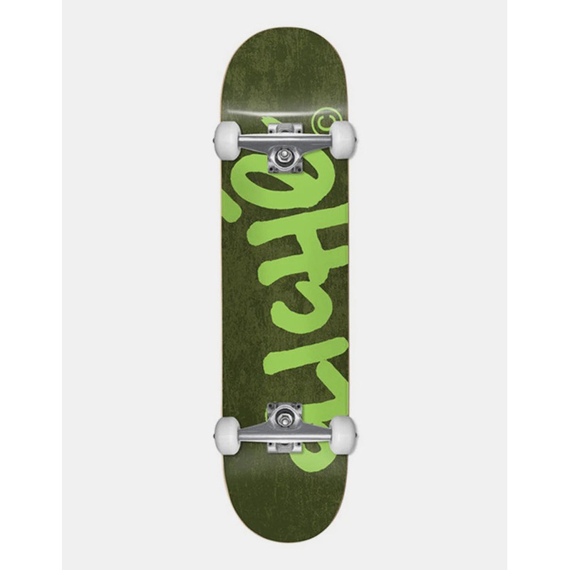 Clich Handwritten Forest Green Mid Complete Skateboard – 7.375″