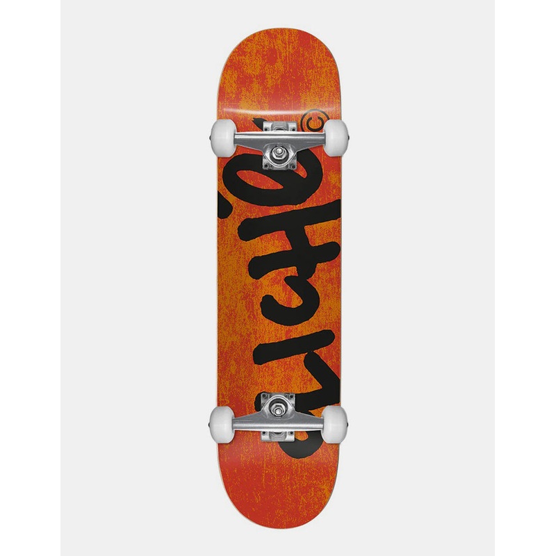 Clich Handwritten Orange/Black Complete Skateboard – 8.25″