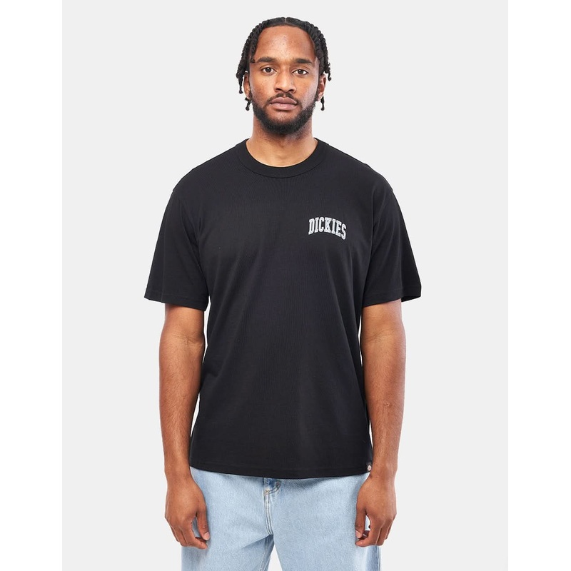 Dickies Aitkin Chest T-Shirt – Black/Coronet Blue