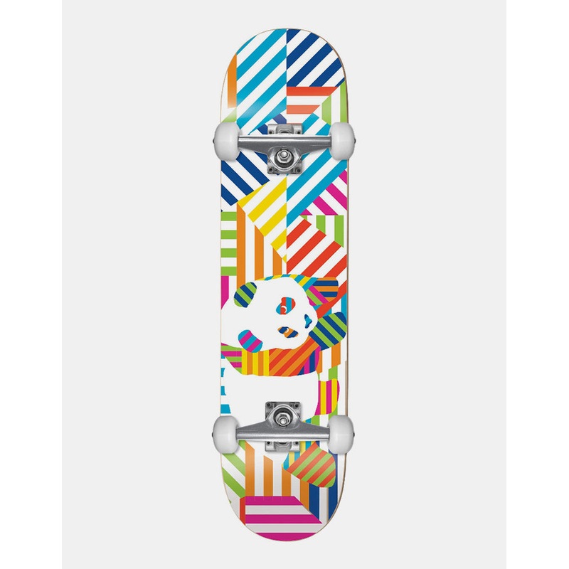 Enjoi Panda Stripes ‘Soft Wheels’ White Complete Skateboard – 7.75″