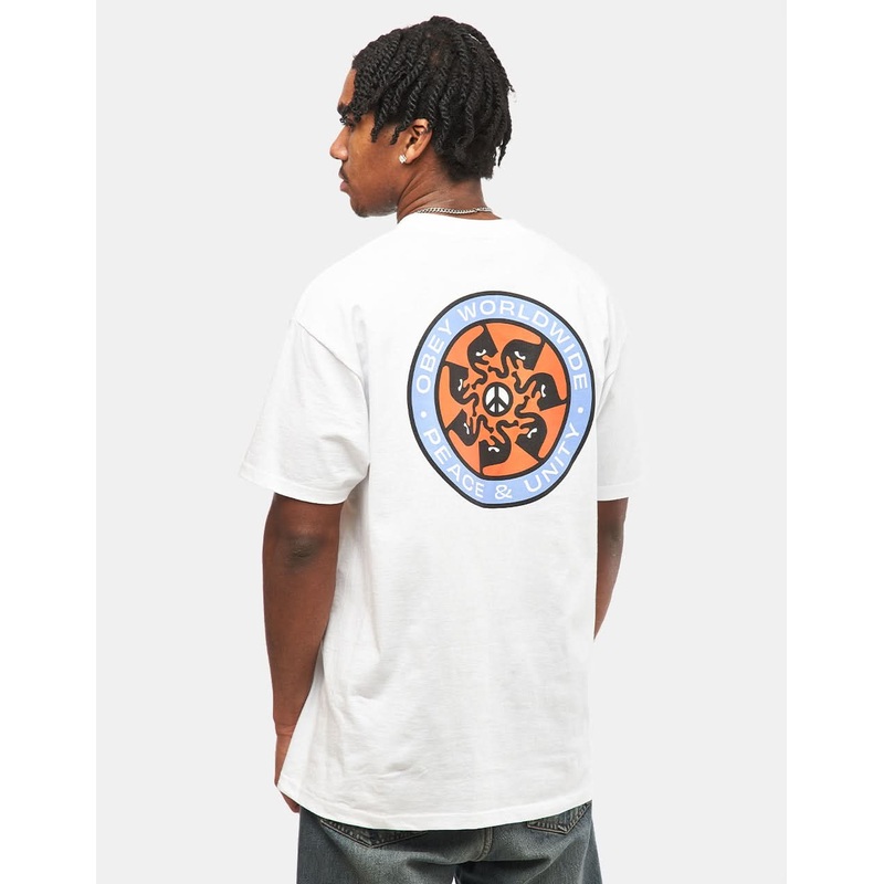Obey Peace Wheel T-Shirt – White