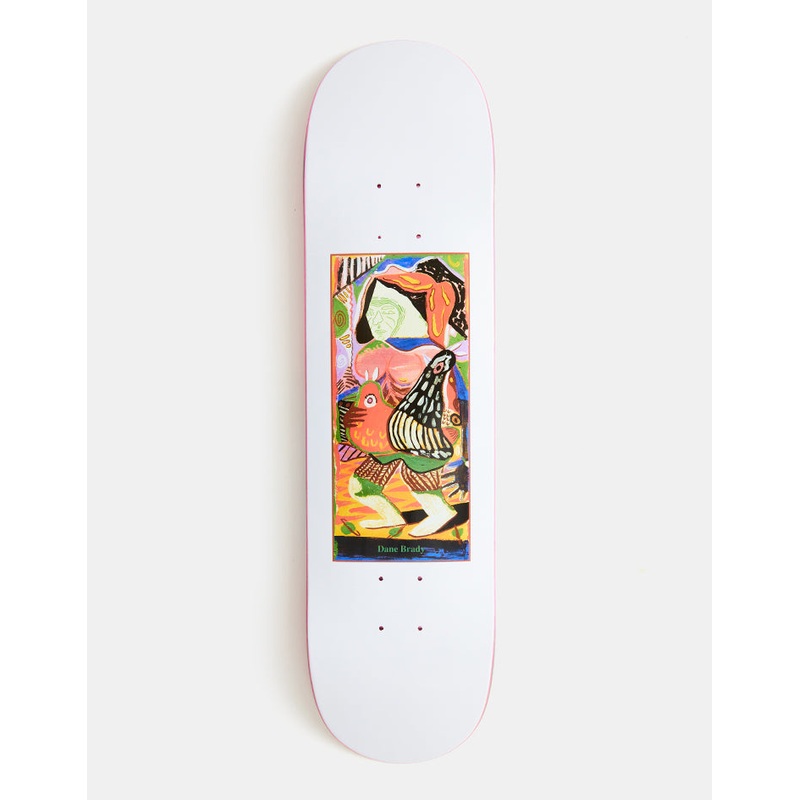 Polar Brady Pigeons Skateboard Deck – White