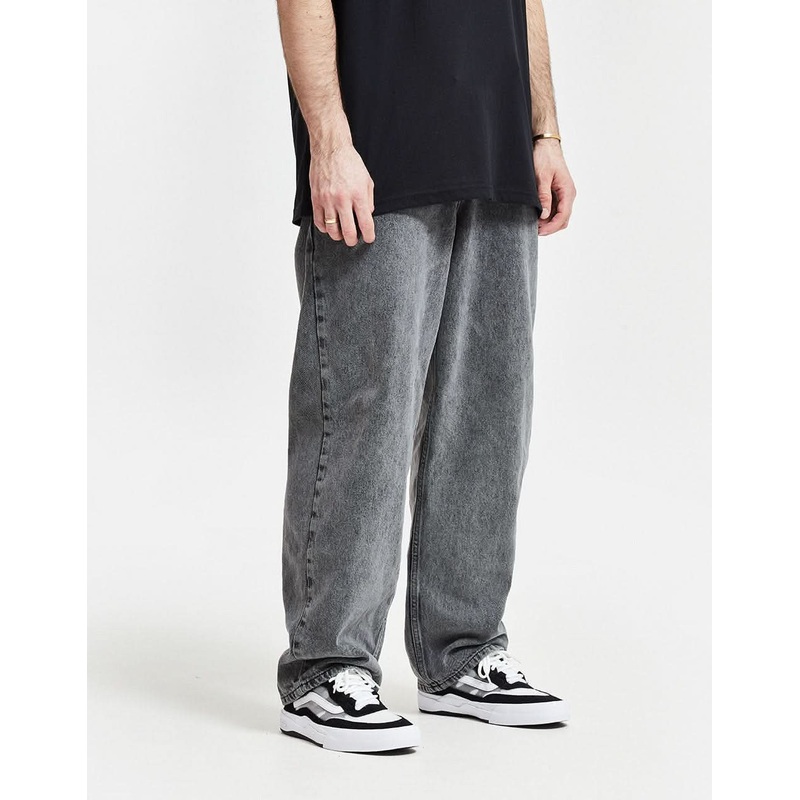 Route One Super Baggy Denim Jeans – Slate Grey