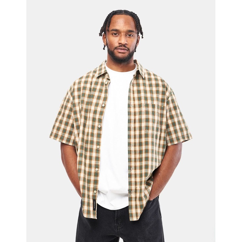 Vans Hadley S/S Shirt – Oatmeal/Bistro Green