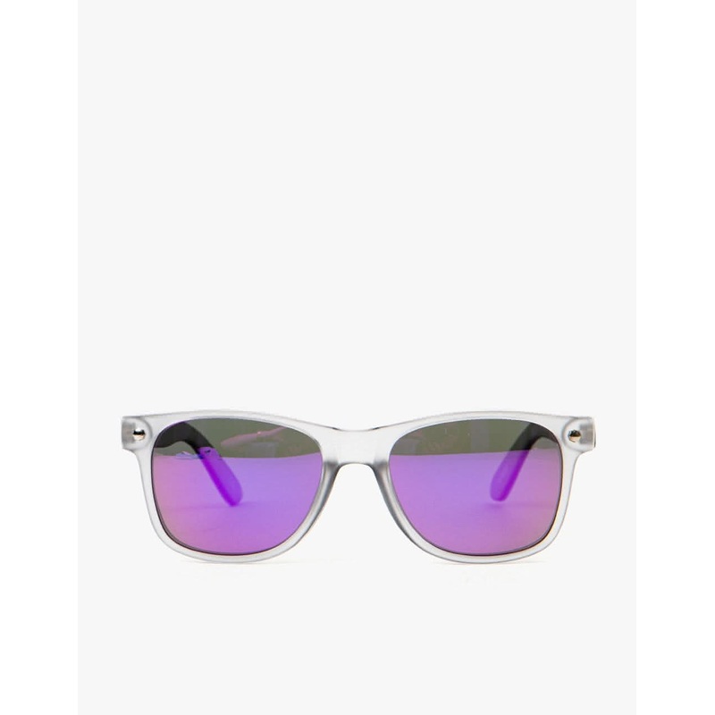 Glassy Sunhater Leonard Polarized Sunglasses – Dark Grey/Purple Mirror