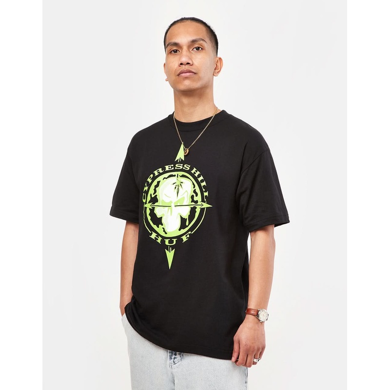 HUF x Cypress Hill Blunted Compass T-Shirt – Black