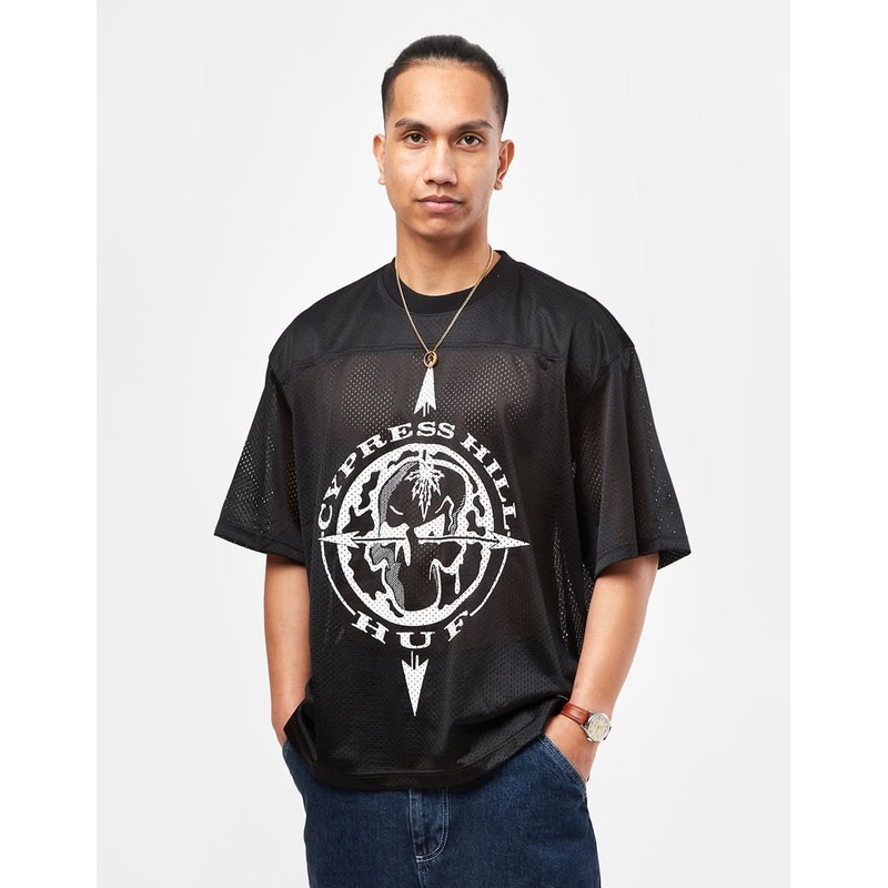 HUF x Cypress Hill Compass Mesh Jersey – Black