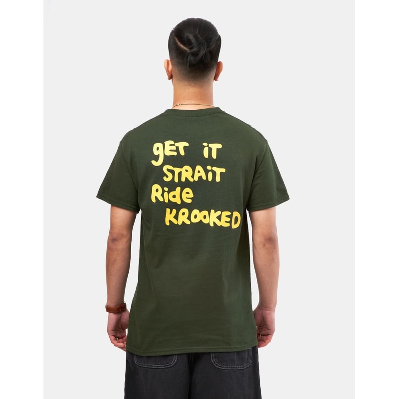 Krooked Strait Eyes T-Shirt – Forest Green/Gold