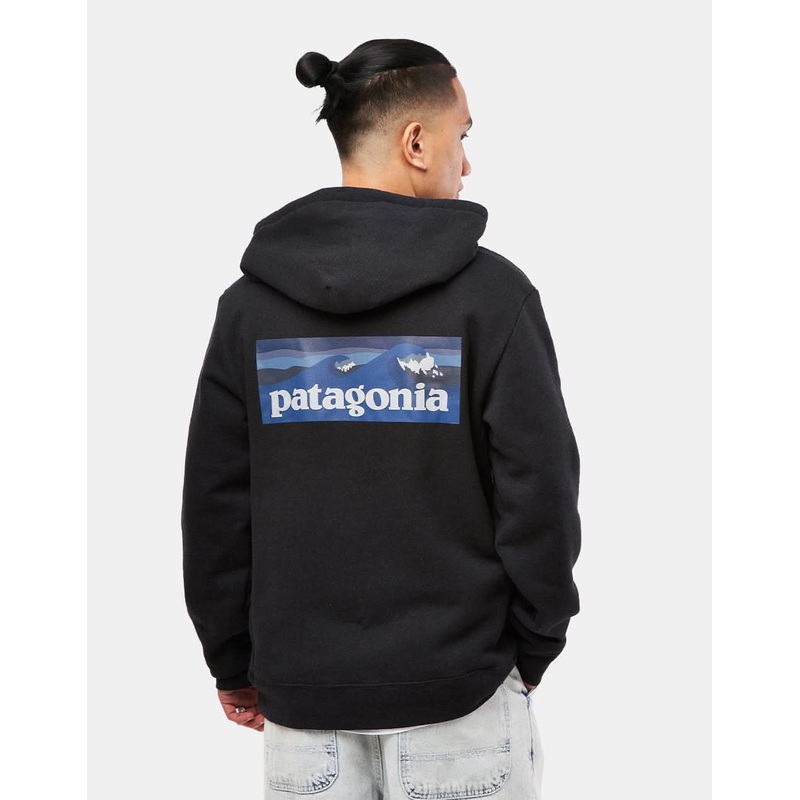 Patagonia Boardshort Logo Uprisal Pullover Hoodie – Ink Black