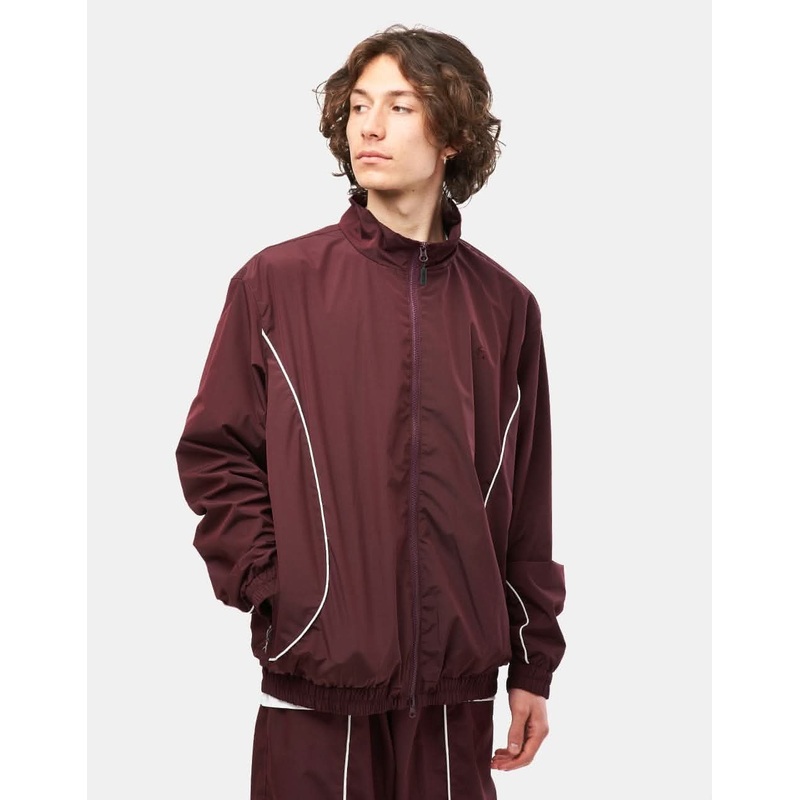 Route One Apex Track Jacket – Burgundy/Ivory