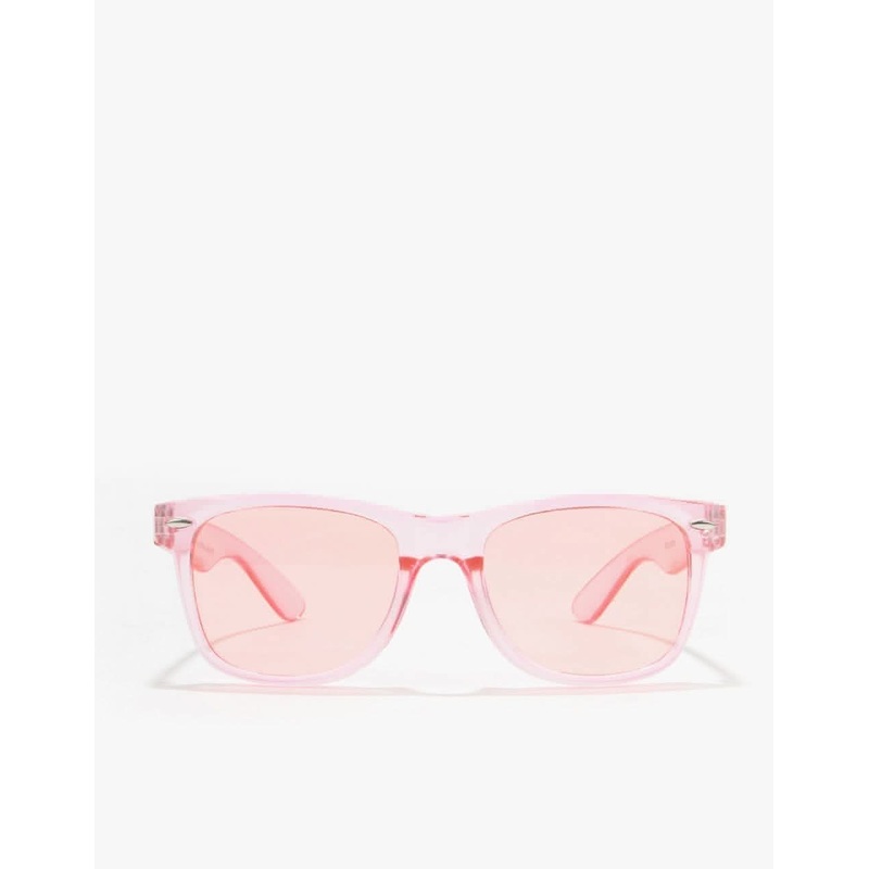 Route One Wayfarer Sunglasses – Clear Pink