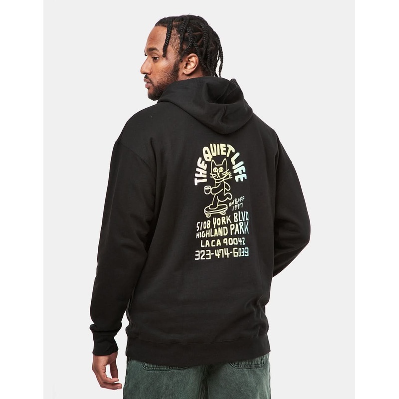 The Quiet Life Skating Cat Pullover Hoodie – Black