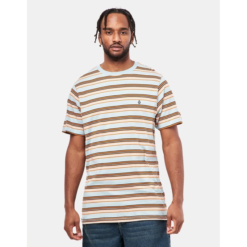 Volcom Commixt Crew Striped T-Shirt – Celestial Blue