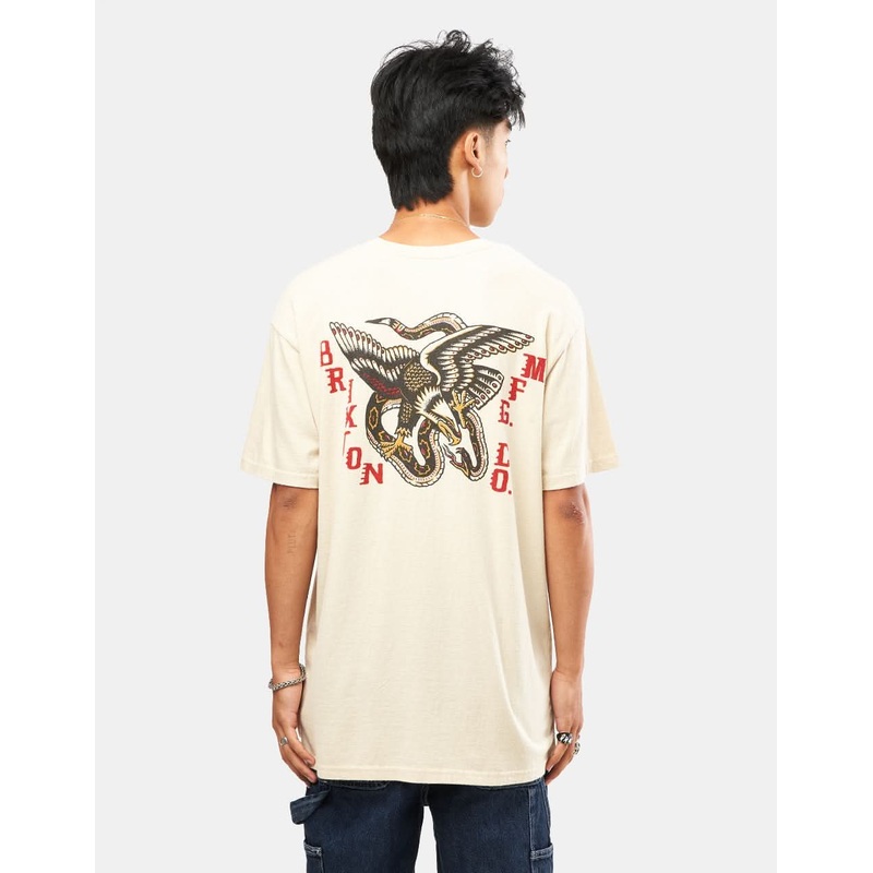 Brixton Battle T-Shirt – Cream Classic Wash