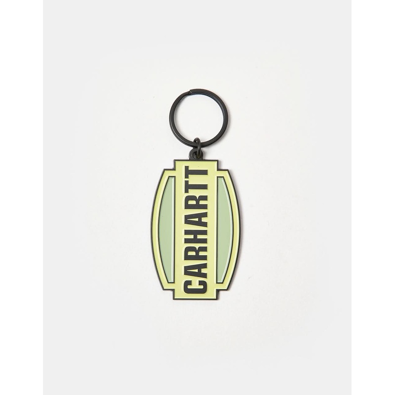 Carhartt WIP Press Script Keychain – Arctic Lime