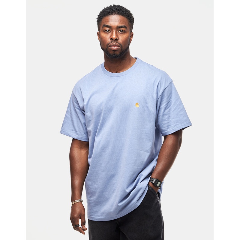 Carhartt WIP S/S Chase T-Shirt – Charm Blue/Gold