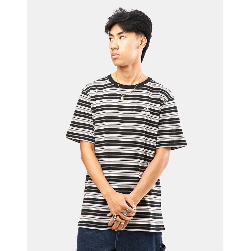 Converse Loose Fit Striped T-Shirt – Converse Black Stripe