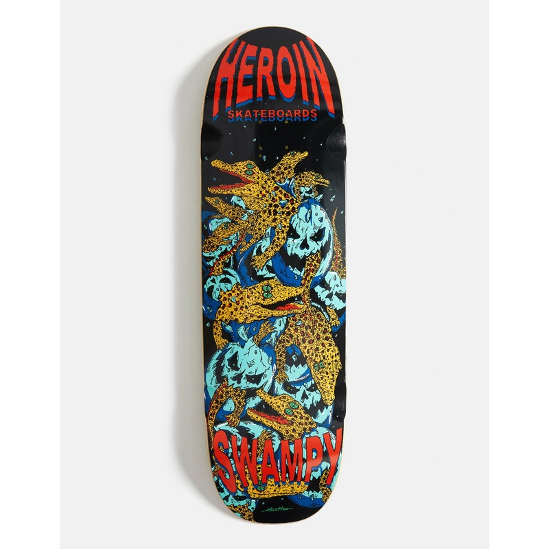 Heroin Swampy x Hirotton GatorsDMODW Shape Skateboard Deck – 9.125″