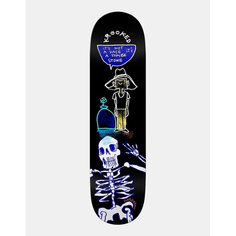 Krooked Manderson Tombe Stone Skateboard Deck – 8.38″