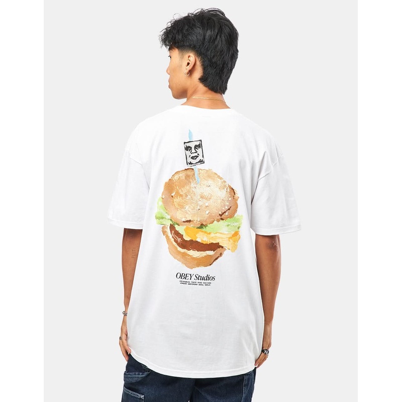 Obey Visual Food For Your Mind T-Shirt – White