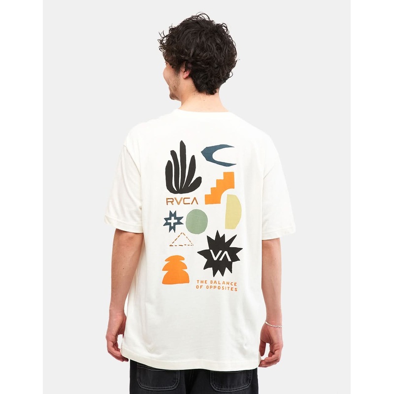 RVCA Paper Cuts T-Shirt – Antique White