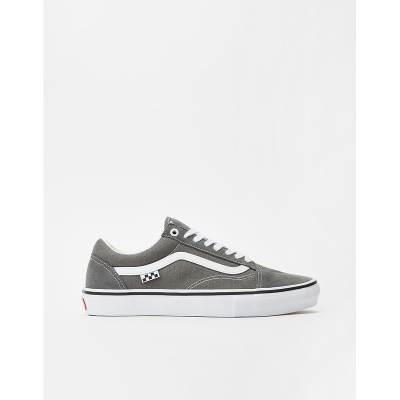 Vans Old Skool Skate Shoes – Pewter/White