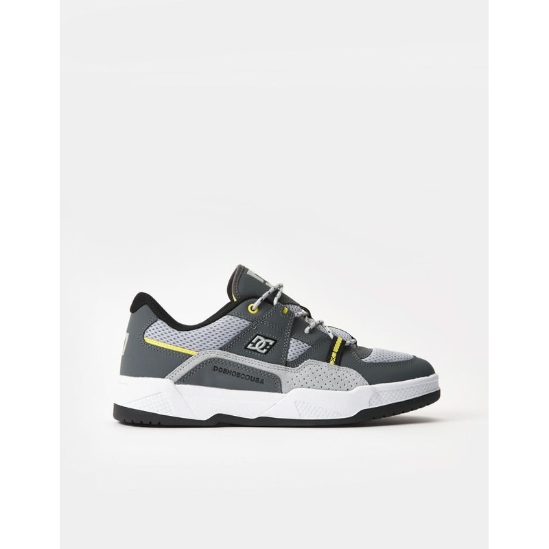 DC Construct Skate Shoes – White/Grey/Yellow