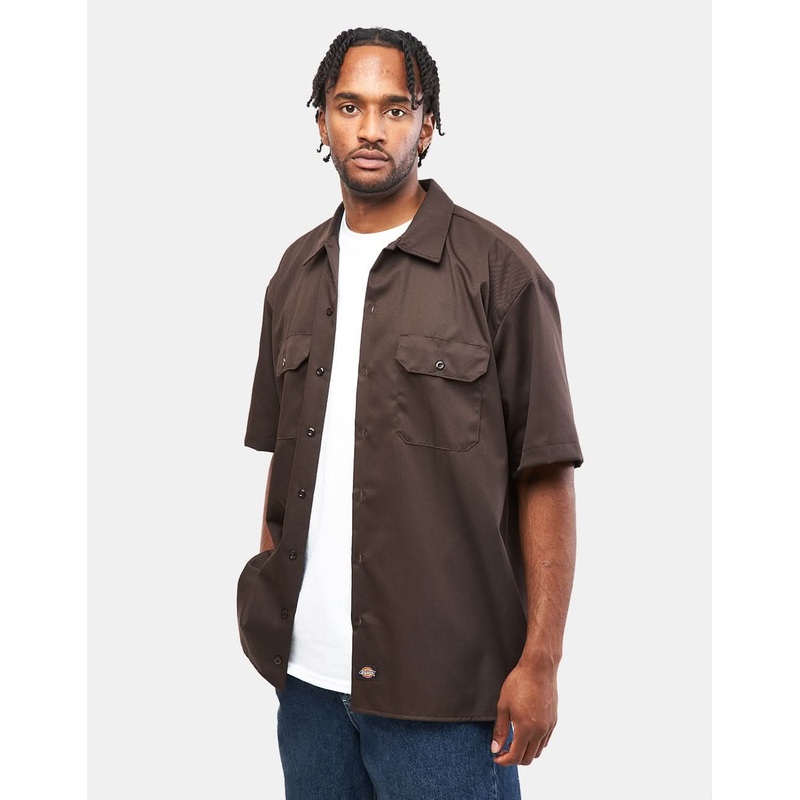 Dickies Recycled S/S Work Shirt – Dark Brown